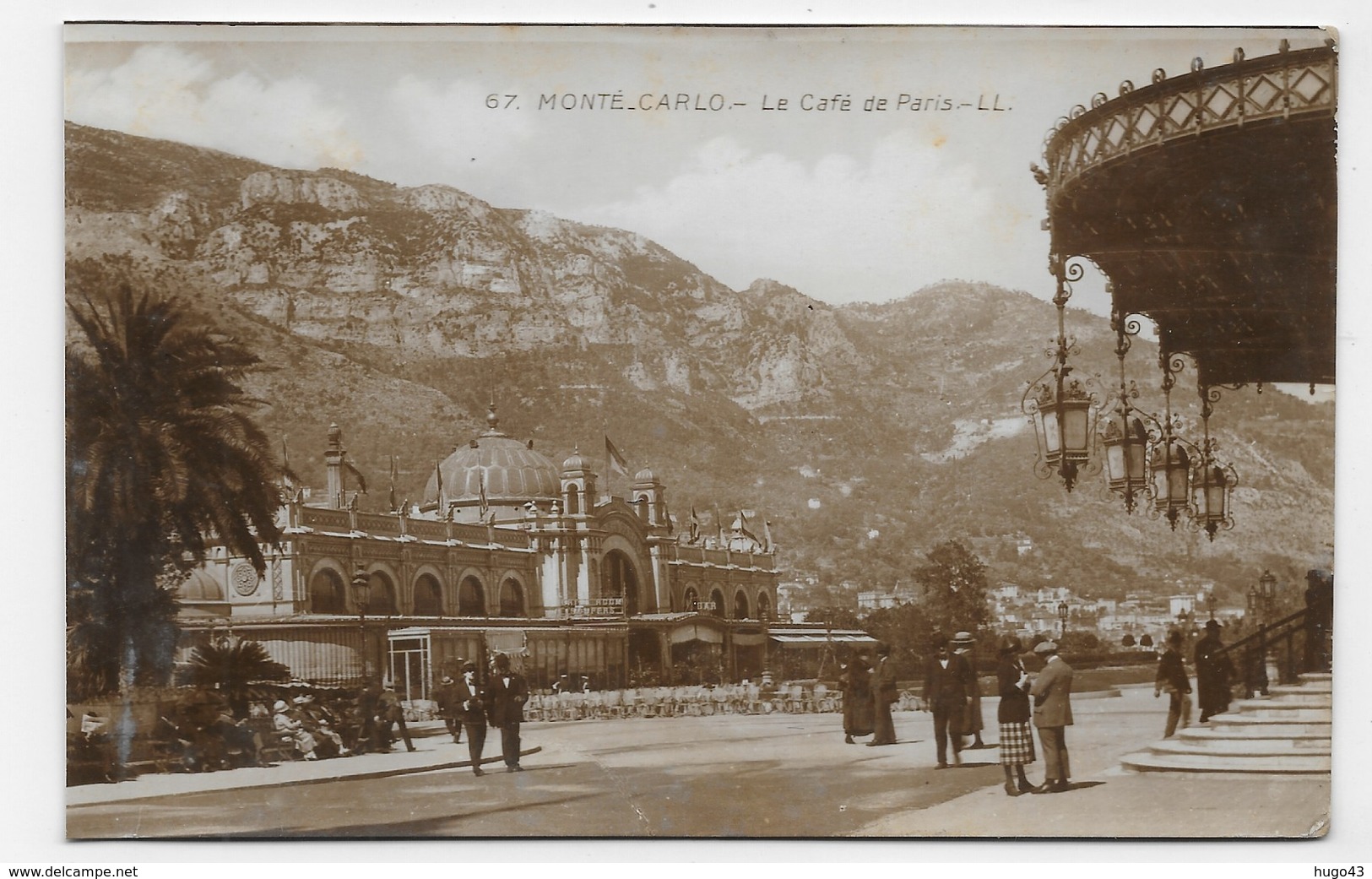 MONTE CARLO - N° 67 - LE CAFE DE PARIS - CPA AVEC GLACAGE NON VOYAGEE - Bars & Restaurants