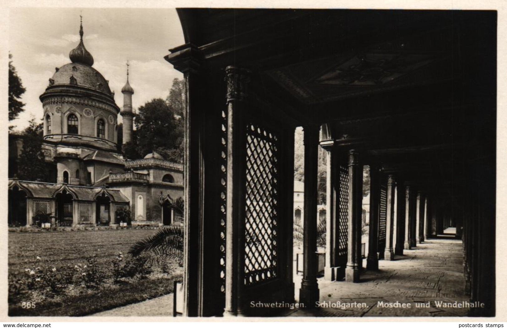 Schwetzingen, Schloßgarten, Moschee Und Wandelhalle, Ca. 40er Jahre - Schwetzingen