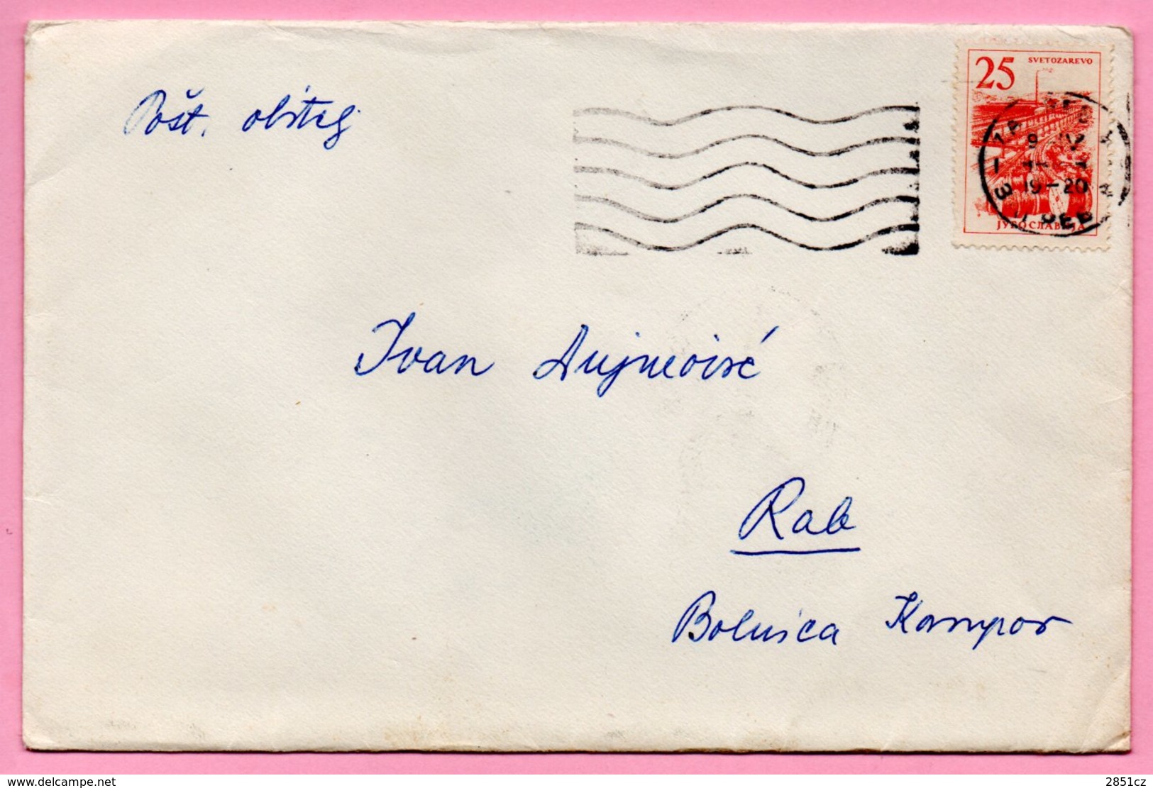 Letter - Postmark Zagreb, 9.4.1964. / Rab, 10.4.1960., Yugoslavia - Autres & Non Classés