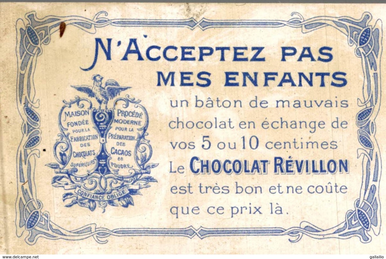 CHROMO CHOCOLAT REVILLON ENSEIGNE DES BANDES SOUS FRANCOIS 1 ER - Revillon