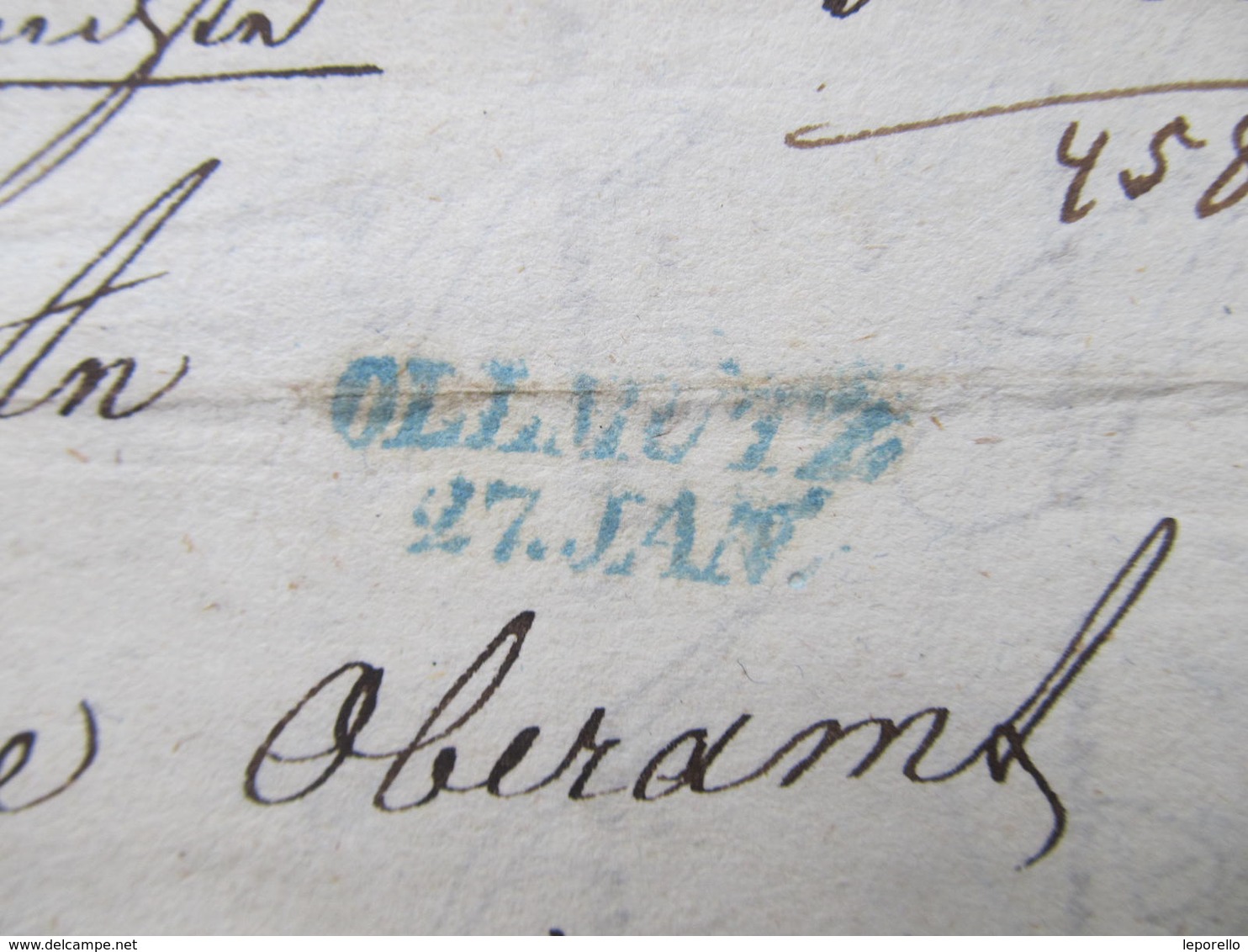 BRIEF Ollmütz Olmütz Olomouc Blau !! - Jaromerice Jaromieritz 1849///  D*41358 - ...-1850 Vorphilatelie