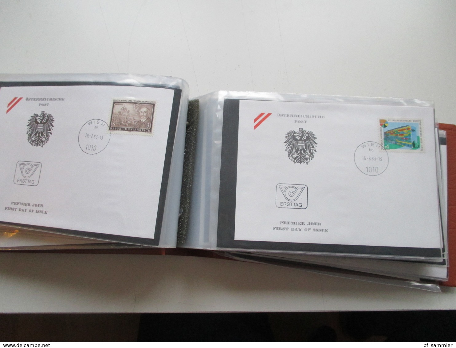 Österreich FDC / Ersttagsbriefe der Jahre 1967 - 1991 in 7 dicken Briefalben! mit knapp 700 Belegen! mit Christkindl