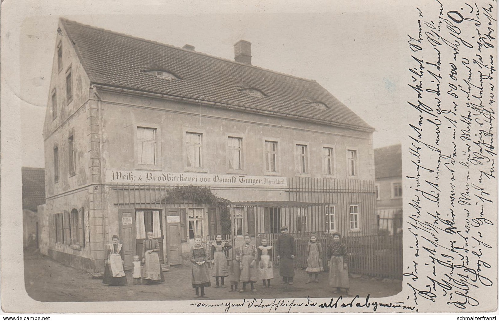 Foto AK Wildenhain ? Bäckerei Oswald Tunger Illgen Haus Nr 58 Stempel A Regis Breitingen Mockrehna Großenhain Leipzig - Roetha