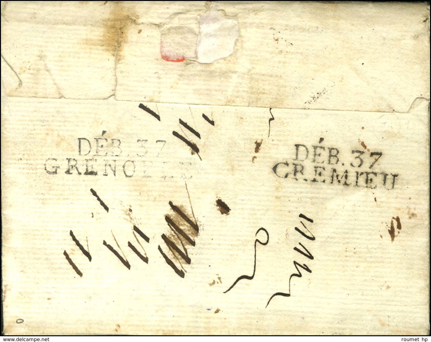 DEB. 37 / CREMIEU + DEB. 37 / GRENOBLE. 1807. - TB / SUP. - R. - 1801-1848: Voorlopers XIX