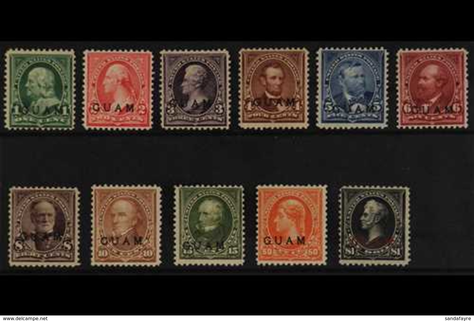 GUAM  1899 Set Complete, SG 1-13, Mint, Fresh & Attractive Cat £1893 (11 Stamps) For More Images, Please Visit Http://ww - Sonstige & Ohne Zuordnung
