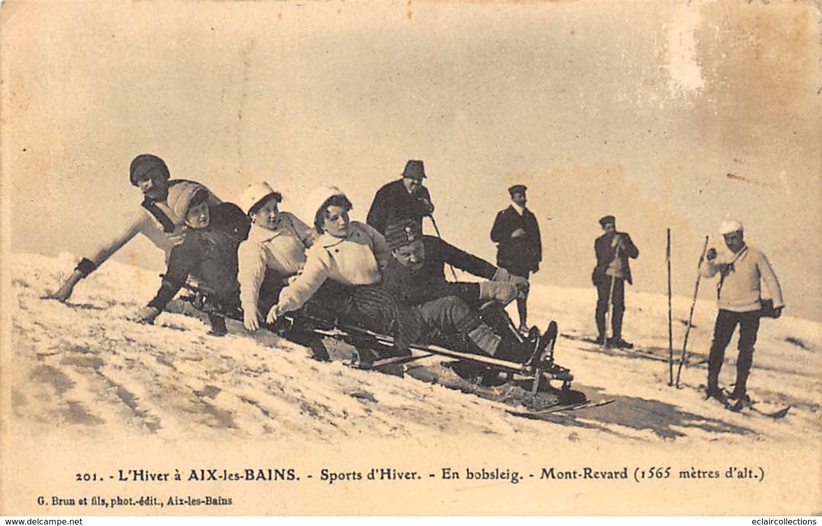 Thème   Sports D'hiver       Bobsleigh.   Au Mont Revard    (voir Scan) - Deportes De Invierno