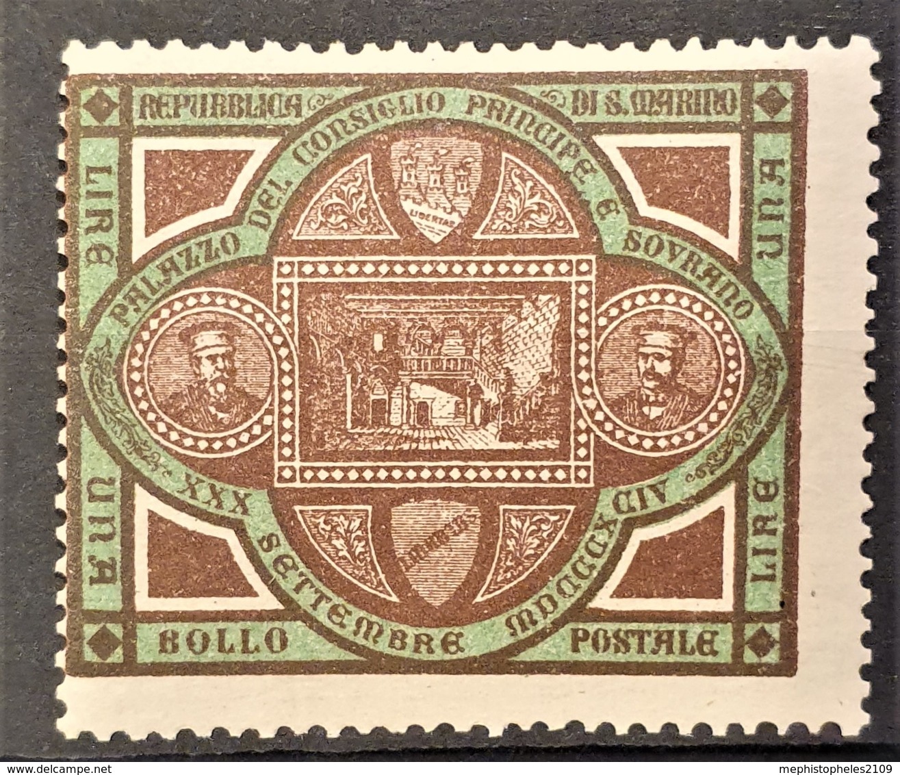 SAN MARINO 1894 - MLH - Sc# 31 - 1L - Unused Stamps