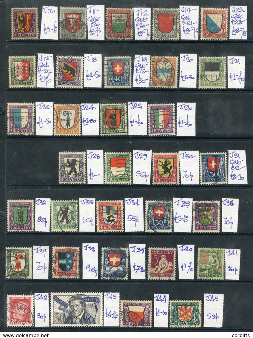 1915-62 Collection Of Pro-Juventute, Good To FU - Many Sets (187) ST.Cat. £1300, Also A Selection Of Mainly Airs M Or UM - Sonstige & Ohne Zuordnung