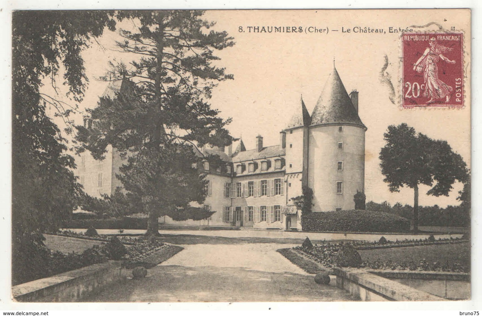 18 - THAUMIERS - Le Château - Entrée - EMB 8 - 1925 - Thaumiers