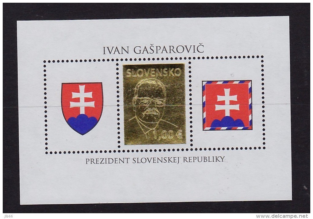 Président Republique Slovaque Gasparovic YT BF 30 Neuf / Mi Block 31 Mint - Nuovi