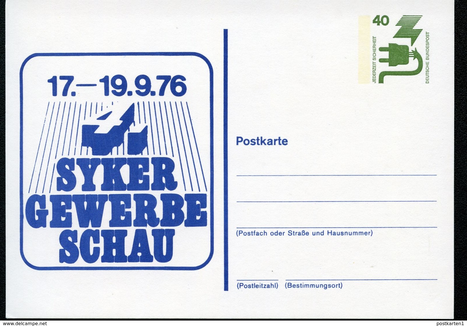 Bund PP69 D2/024 GEWERBESCHAU SYKE 1976  NGK 3,00 € - Cartes Postales Privées - Neuves
