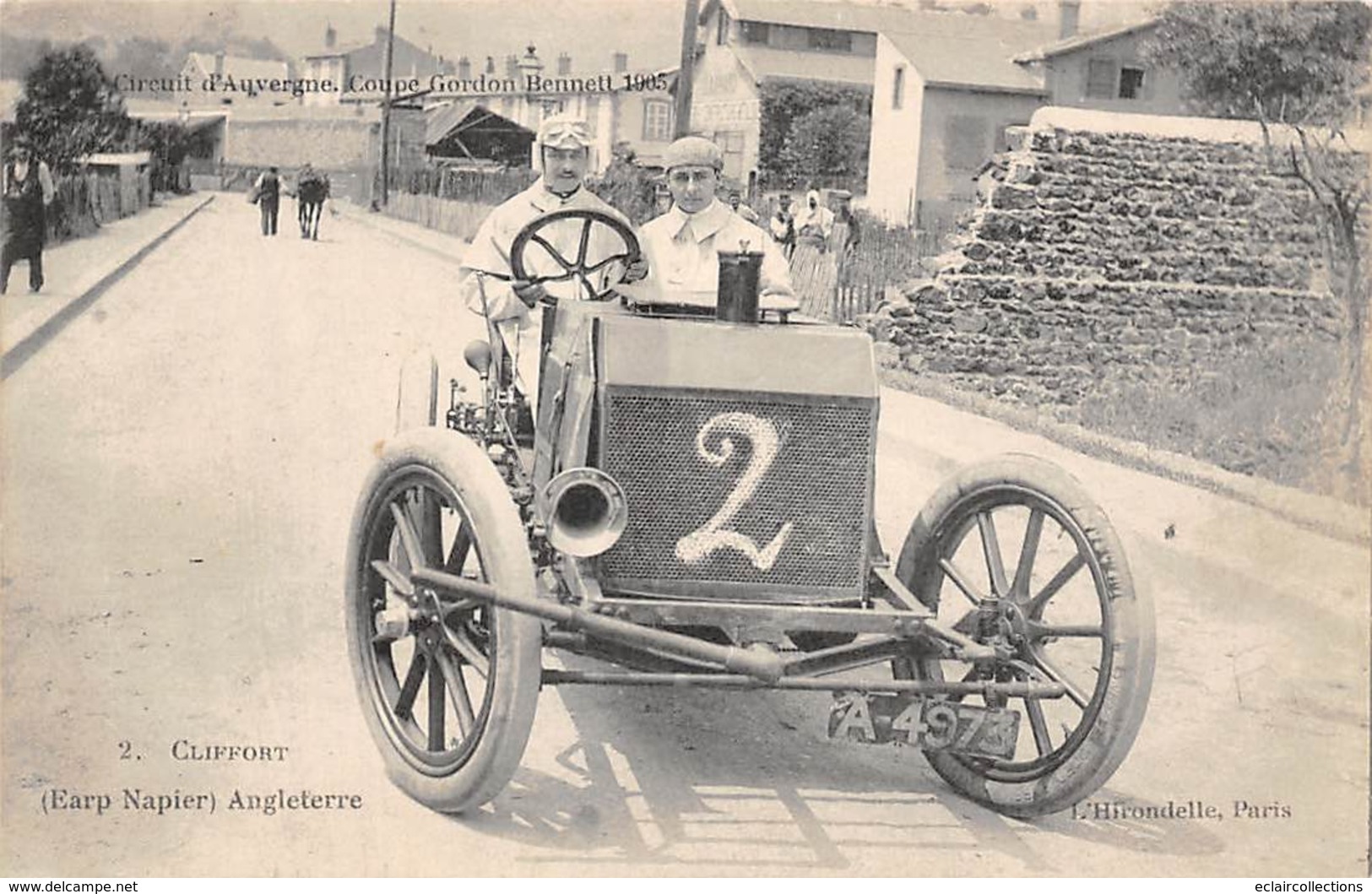 Thème:  Sport Automobile .Circuit D'Auvergne.Coupe Gordon Bennett 1905 .Clifford Angleterre   (voir Scan) - Sonstige & Ohne Zuordnung