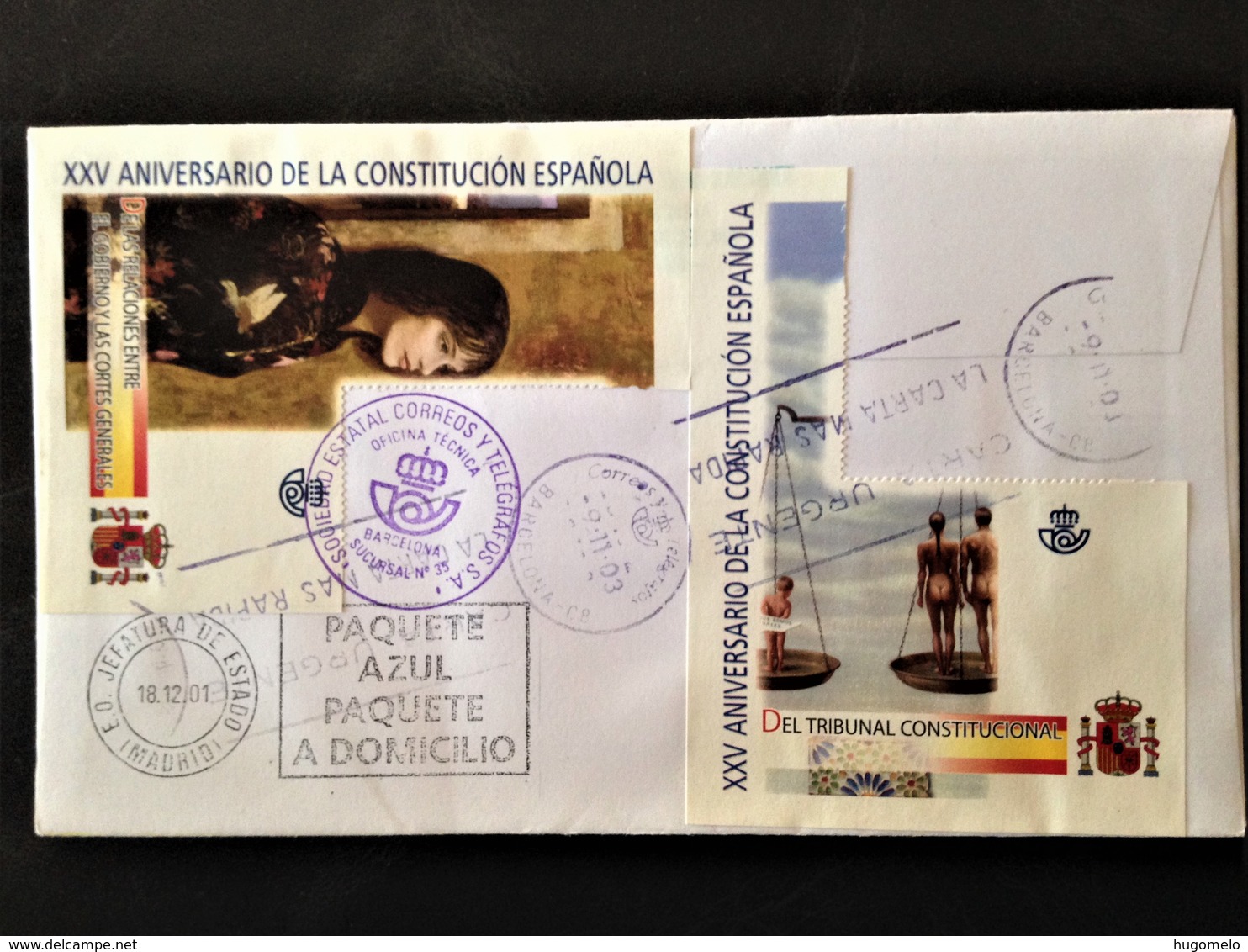 Spain, Registered Circulated Cover, 2003 - Otros & Sin Clasificación