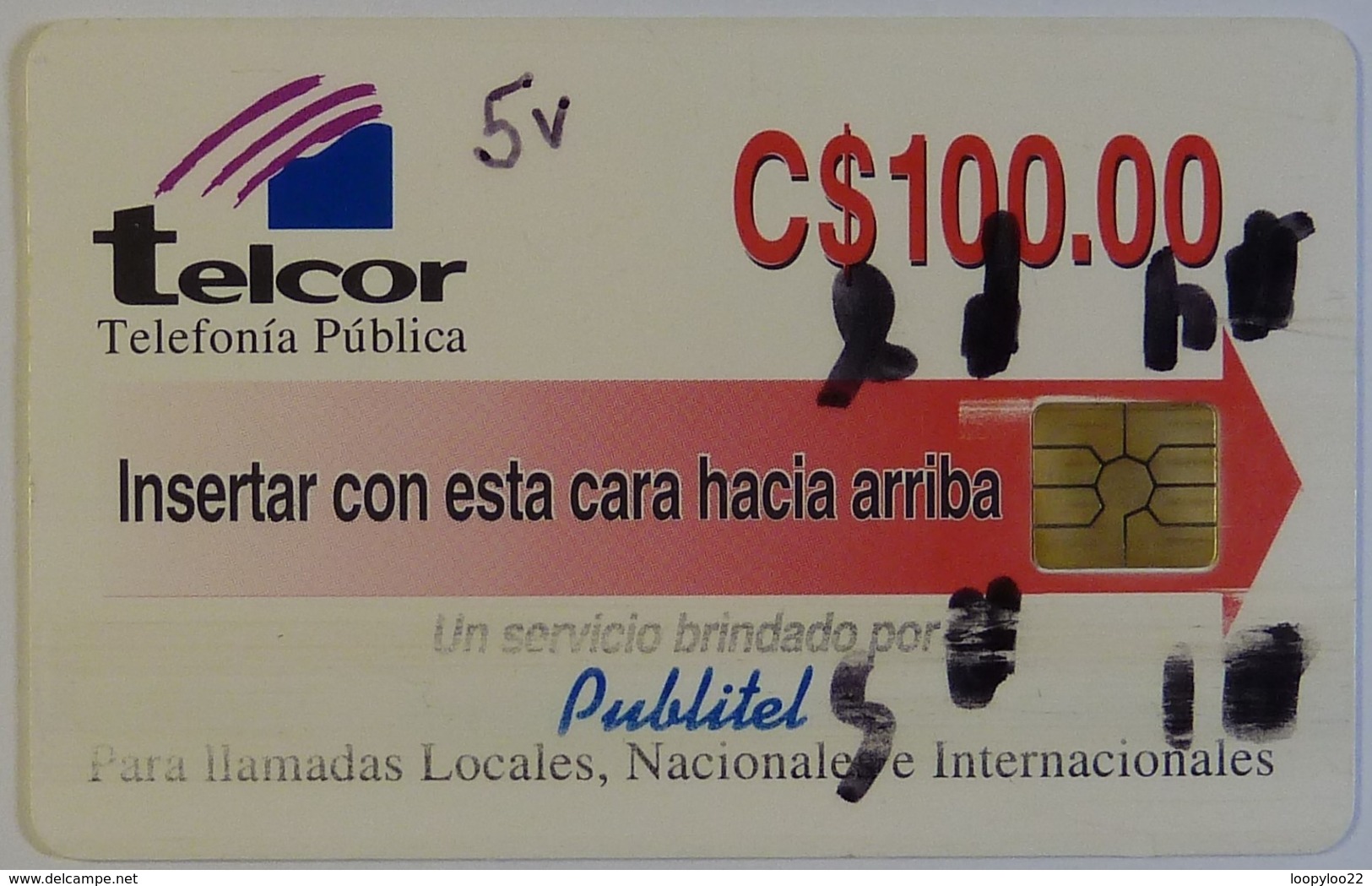 Nicaragua - Chip - 2nd Issue - C$100.00 - Publitel - Telcor - Used - Nicaragua