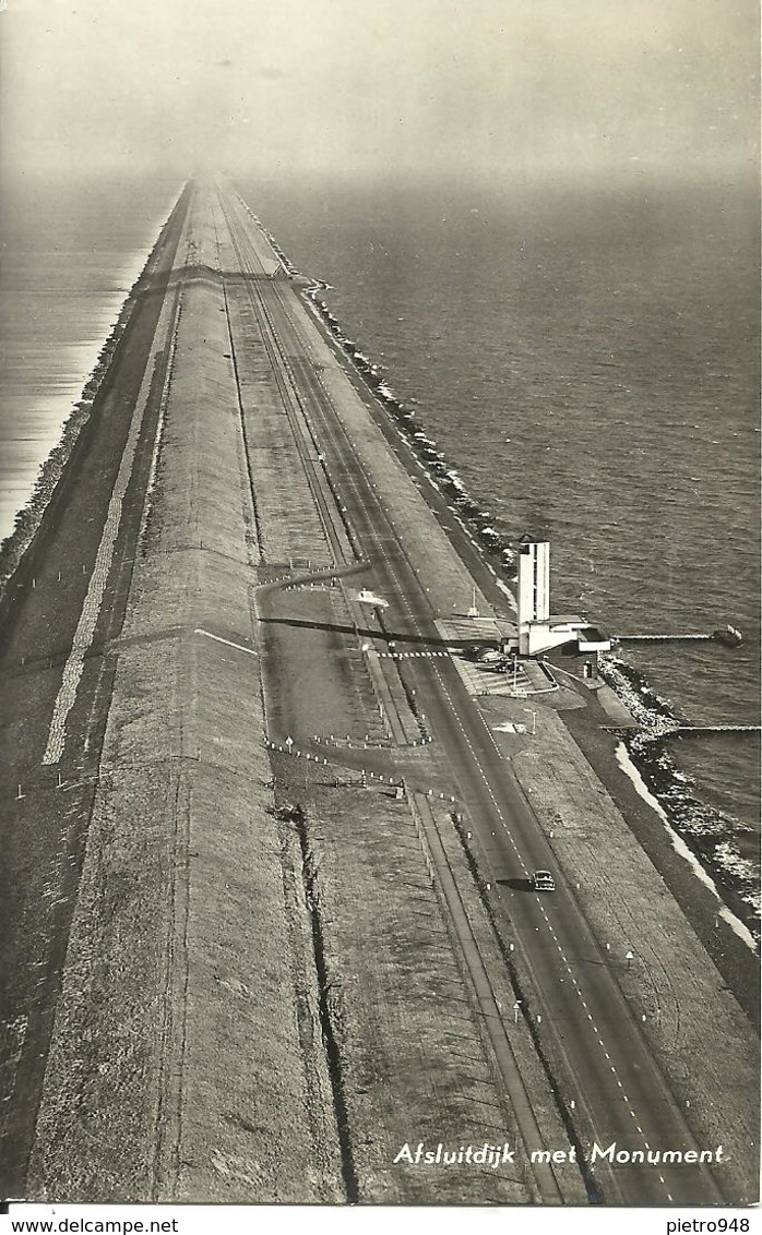 Olanda (Noord-Holland, Den Oever, Paesi Bassi) Afsluitdijk Met Monument, Diga E Monumento, Aerial View, Vue Aerienne - Den Oever (& Afsluitdijk)