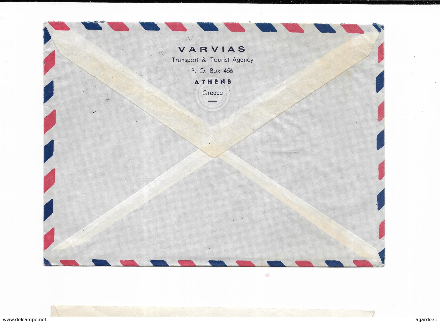 1955 BY AIR MAIL  VARVIAS TRANSPORT ET TOURIST AGENCY ATHENS - Postmarks - EMA (Printer Machine)
