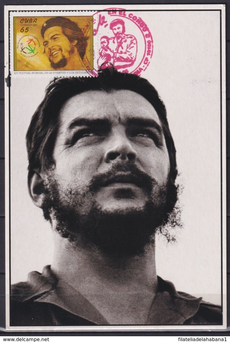 TMA-558 CUBA 2005 MAXIM CARD 1997 STAMP ERNESTO CHE GUEVARA RED CANCEL. - Maximum Cards