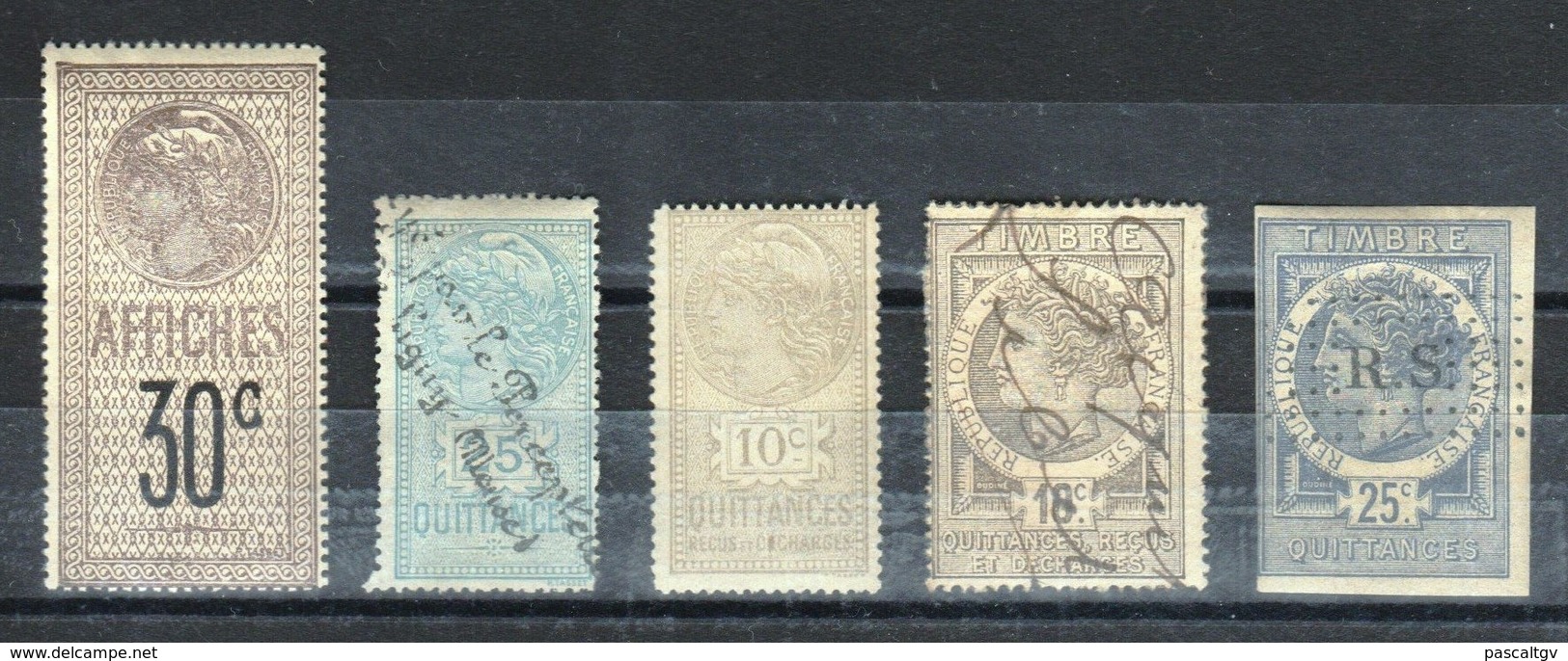 FRANCE Petit Lot De 5 Fiscaux - Stamps