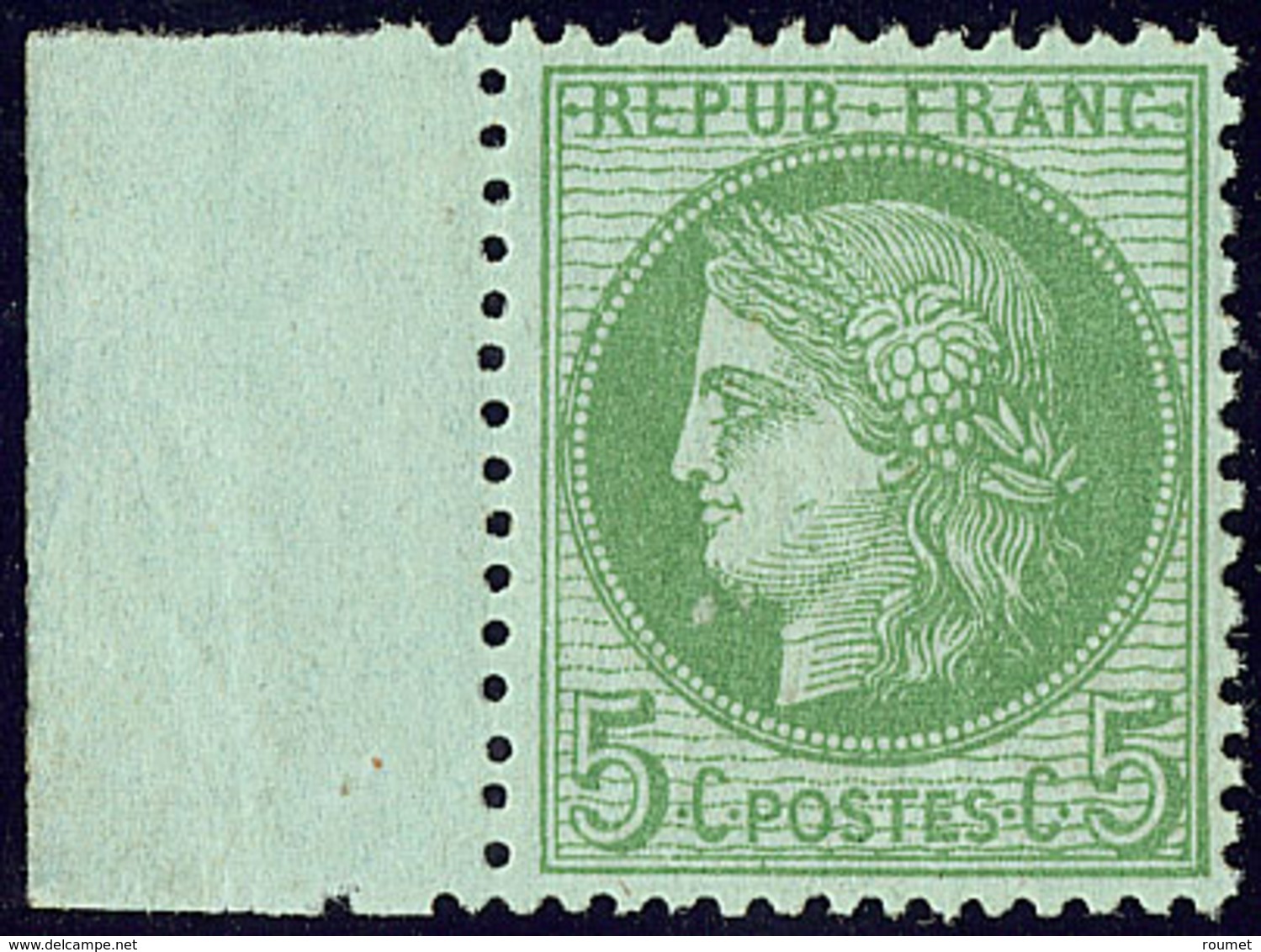 ** No 53, Vert-jaune, Bdf, Très Frais. - TB - 1871-1875 Ceres