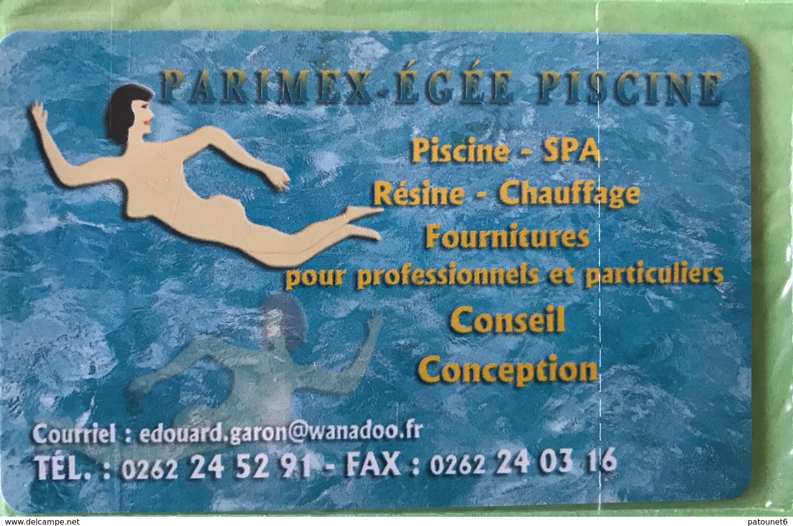 REUNION  -  Prepaid  -  XTS Telecom  -  PANIMEX-EGEE PISCINE - Reunion