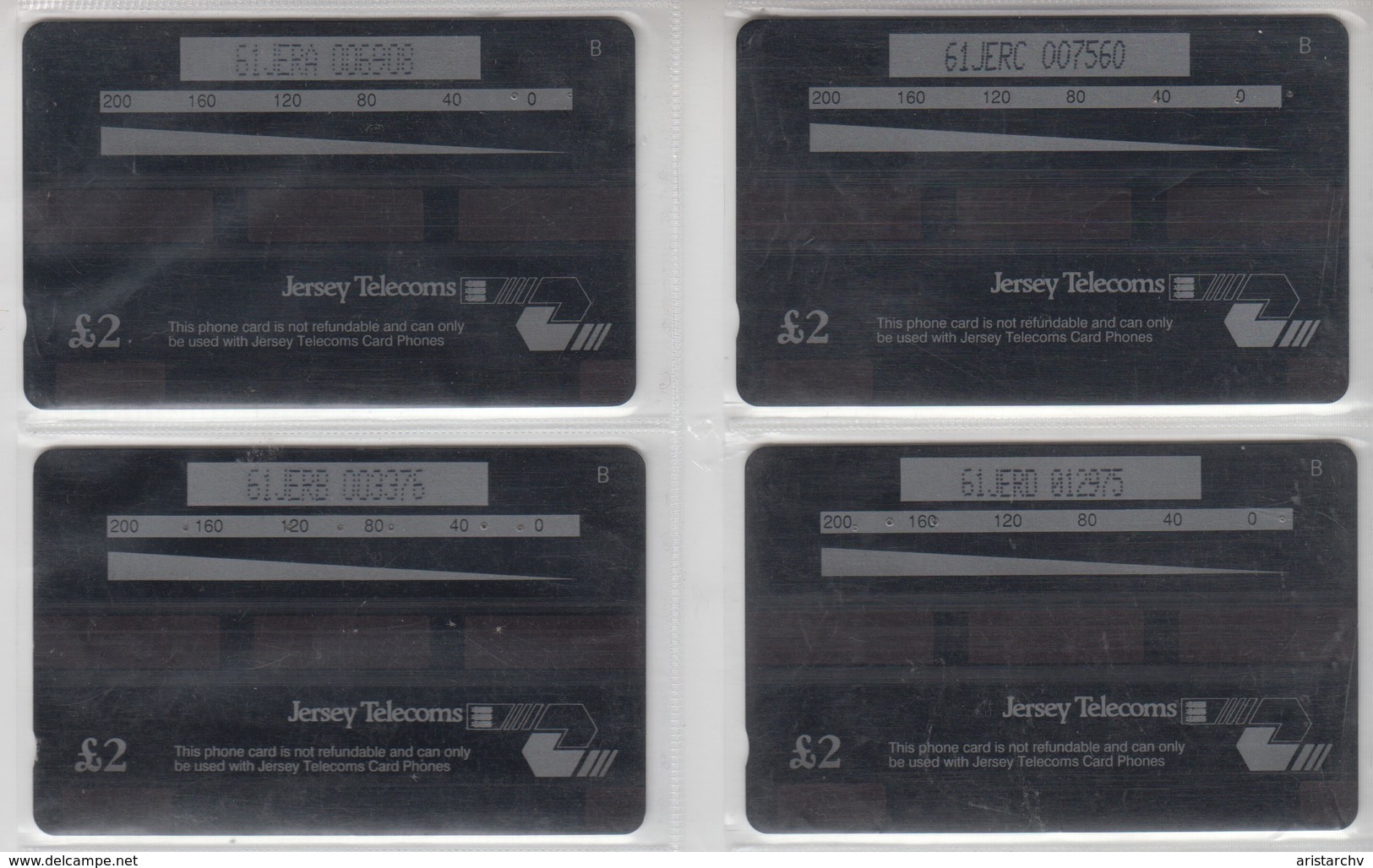 JERSEY 1997 BIRDS OWL FULL SET OF 4 PHONE CARDS - Uilen