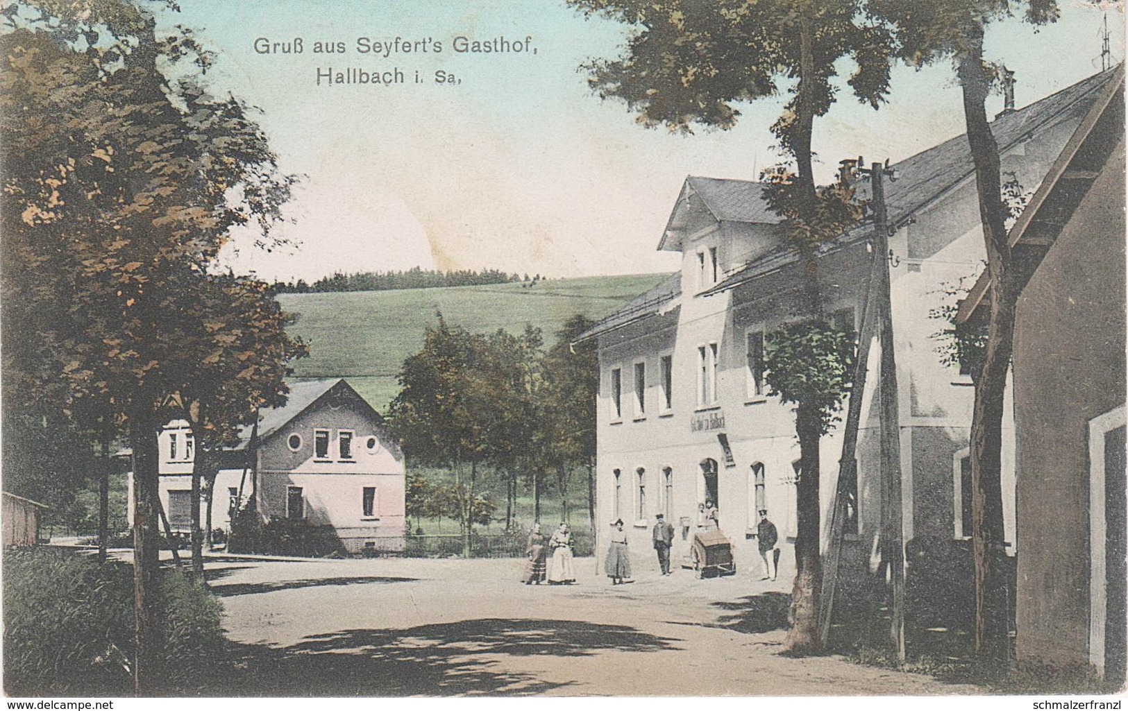 AK Hallbach Seyfert 's Gasthof Erzgebirge A Pfaffroda Olbernhau Sayda Niederlochmühle Heidersdorf Wernsdorf Pockau Mulda - Olbernhau