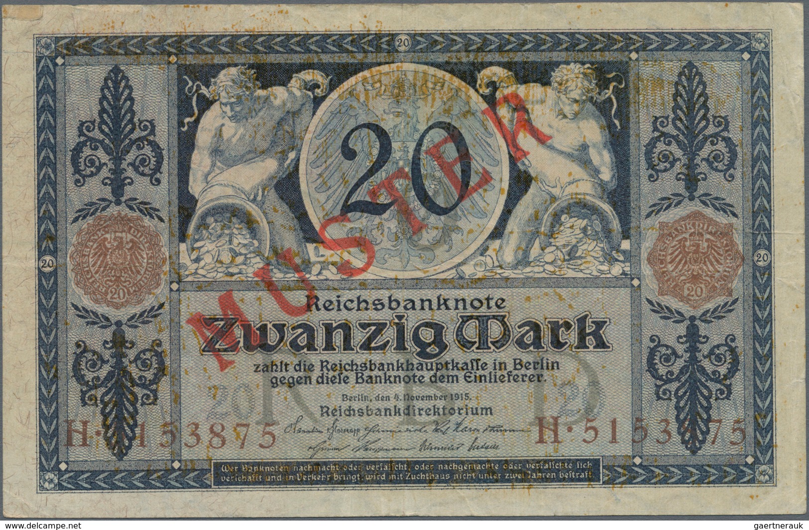 Deutschland - Deutsches Reich Bis 1945: Lot Mit 5 Banknoten, Alle Aus Laufender Serie Und Nachträgli - Sonstige & Ohne Zuordnung