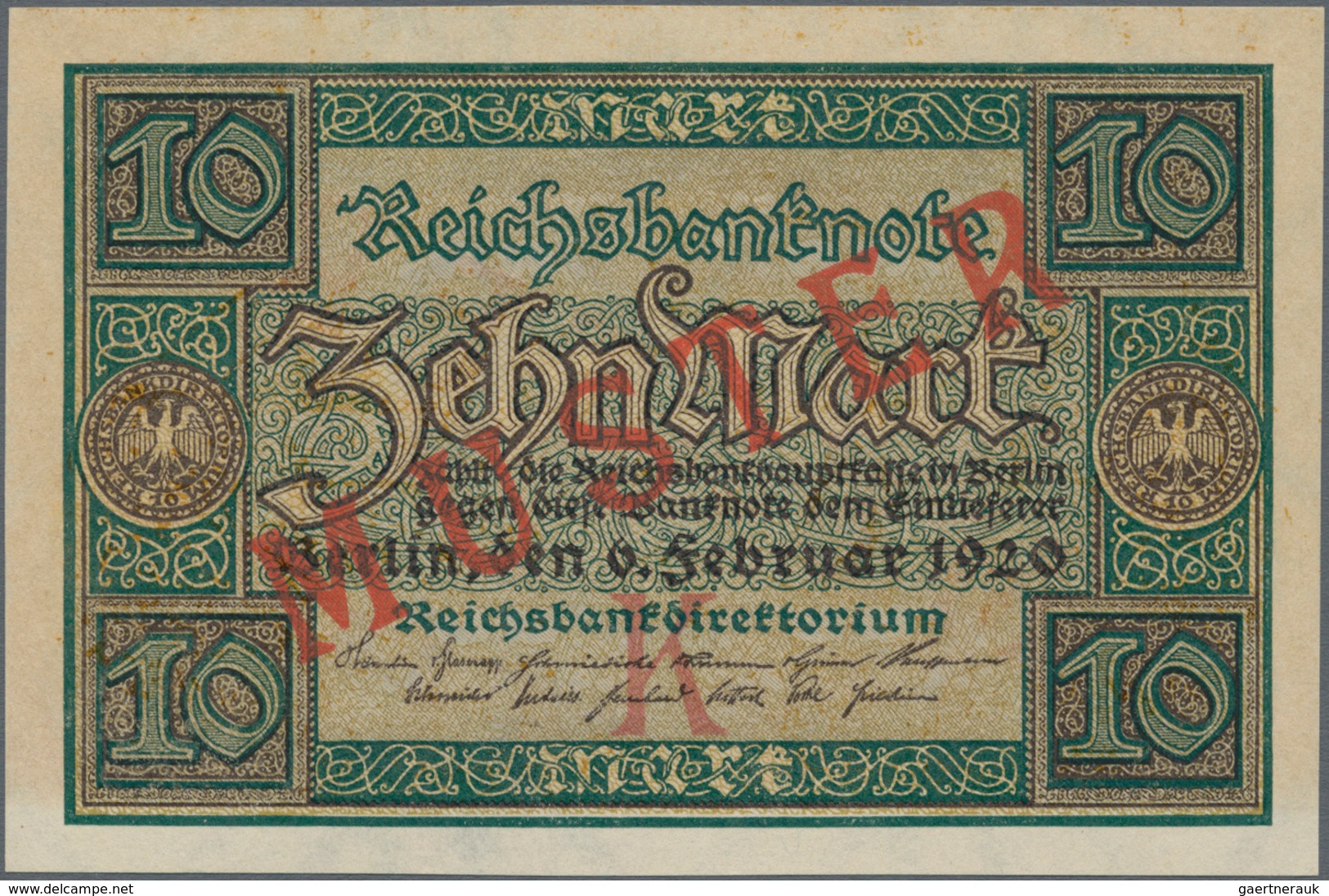 Deutschland - Deutsches Reich bis 1945: Lot mit 5 Banknoten, alle aus laufender Serie und nachträgli