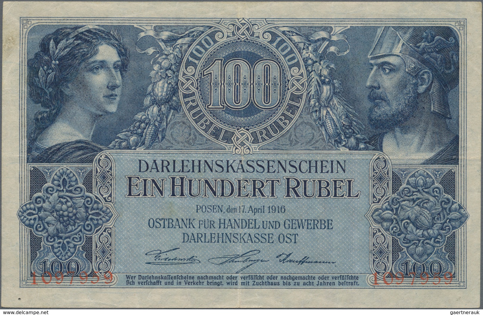 Deutschland - Nebengebiete Deutsches Reich: Darlehenskasse Ost – Posen, Lot mit 16 Banknoten der Ser