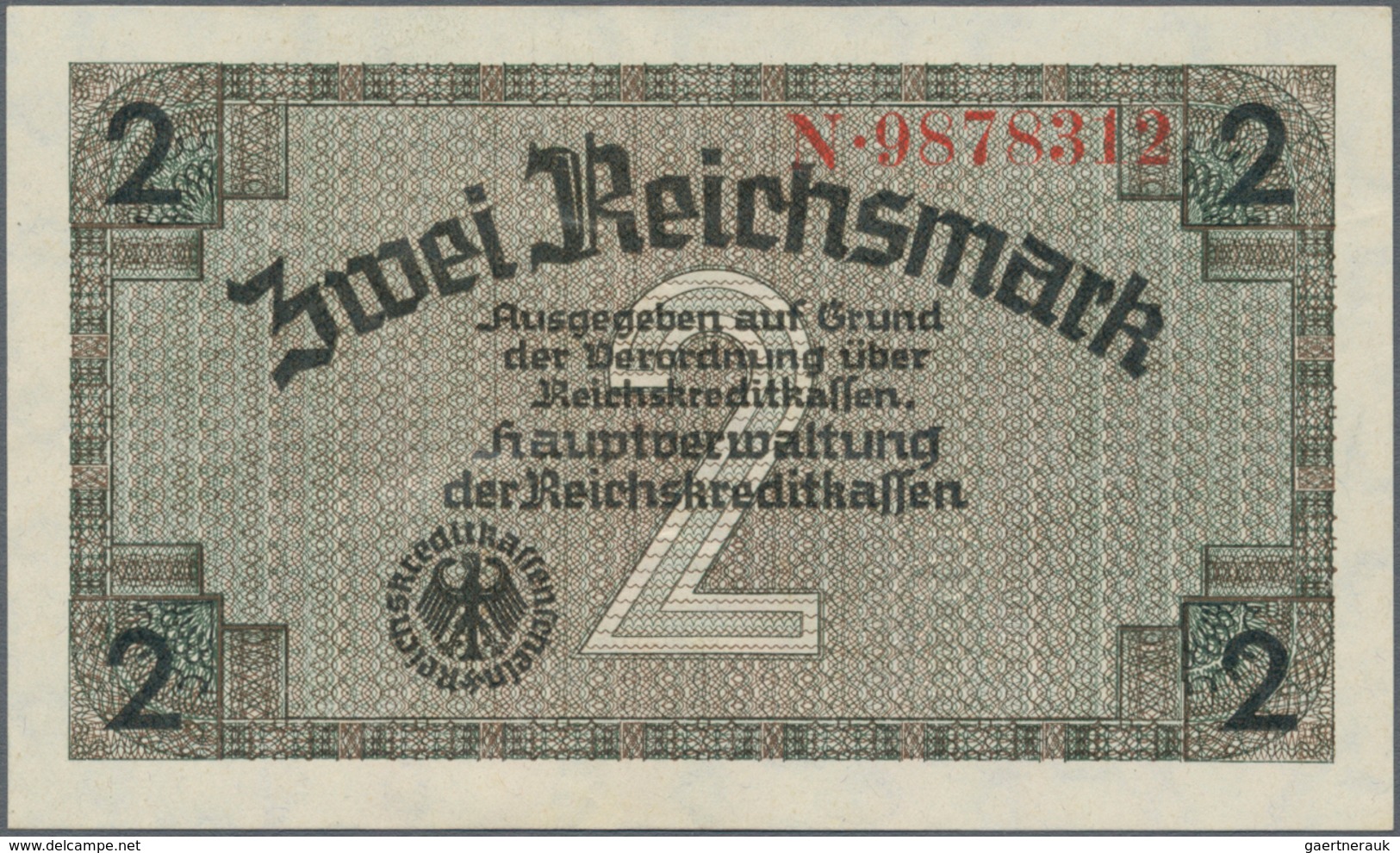 Deutschland - Konzentrations- und Kriegsgefangenenlager: Lot mit 9 Banknoten der Ausgaben der Reichs