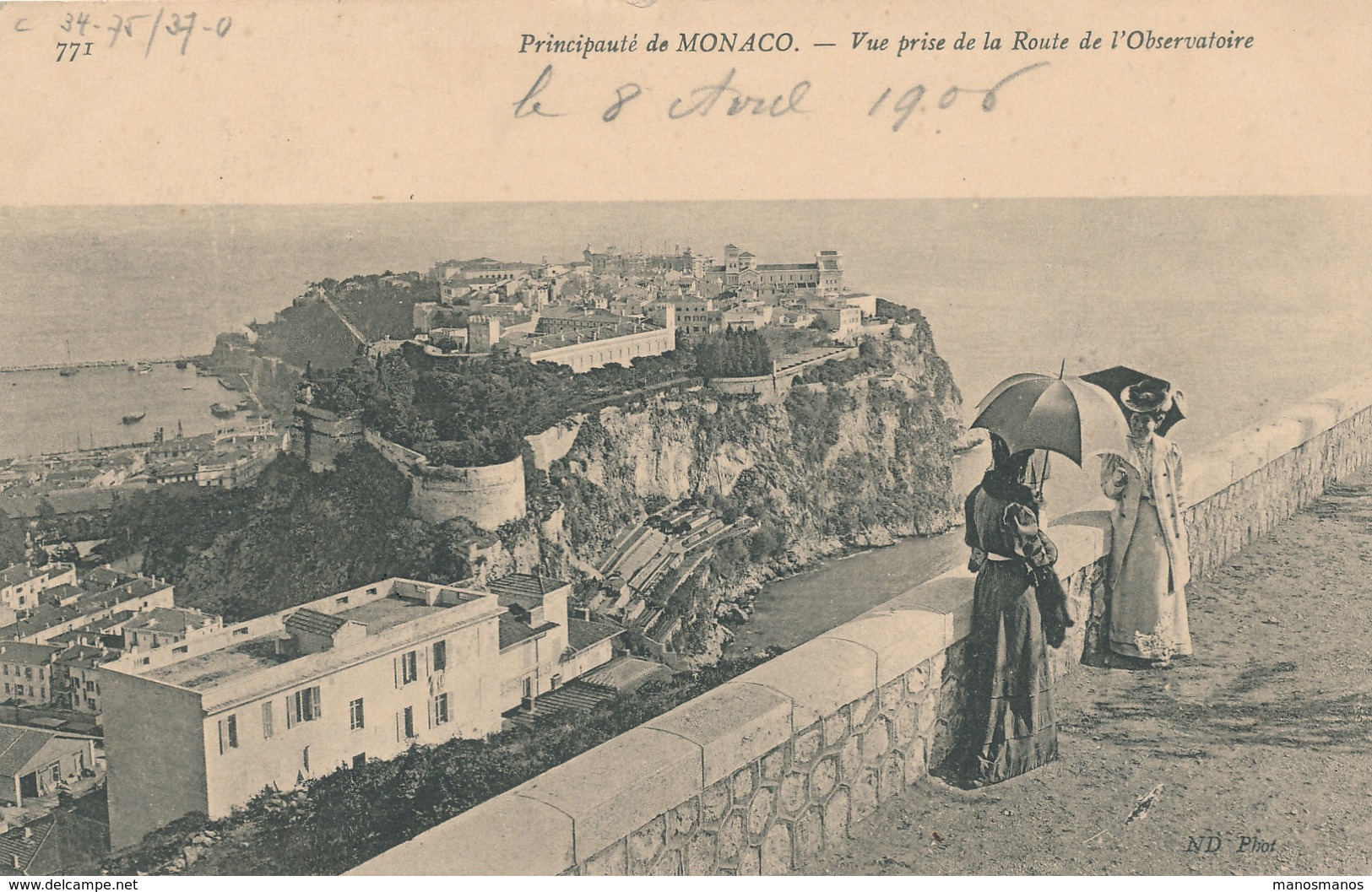 856/30 - Carte-Vue TP MIXTE France Blanc 5 C Et Monaco 5 C  MONTE-CARLO 1906 Vers ST THIBAULT Aube France - Briefe U. Dokumente