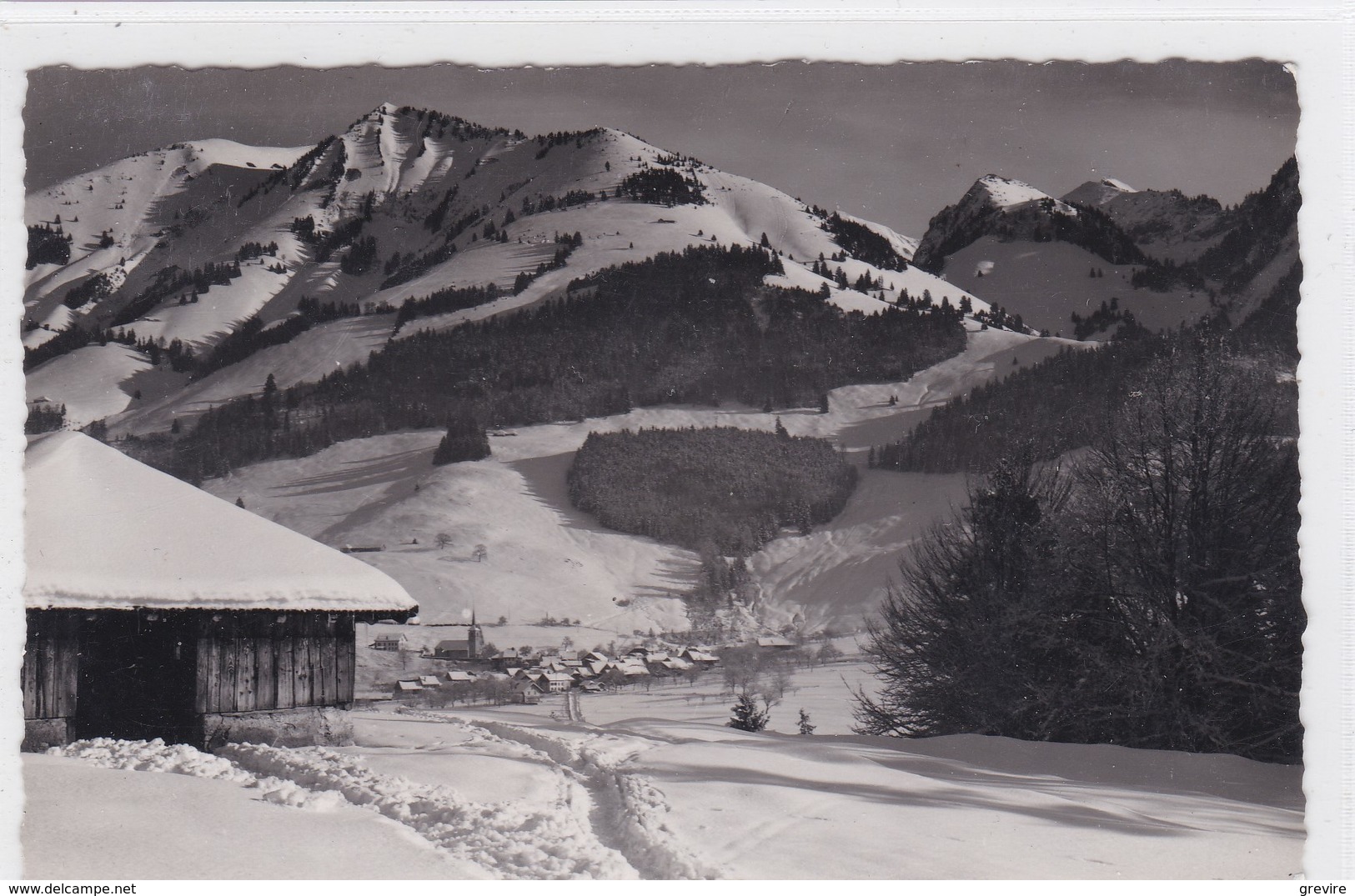 Lessoc En Hiver, Chalet, Carte-photo - Lessoc