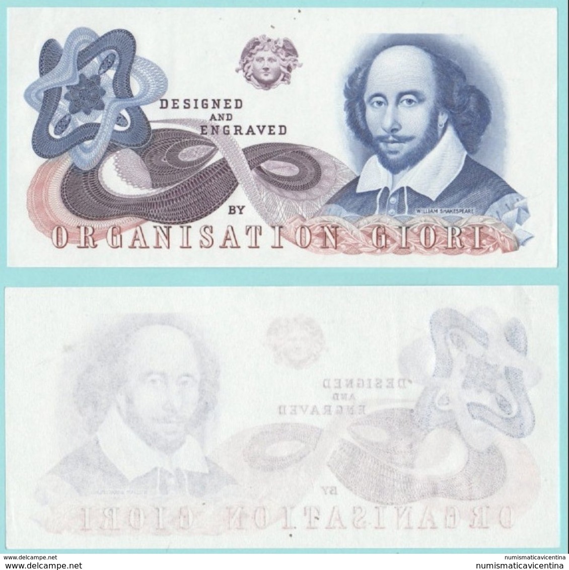 William Shakespeare Test Note Organisation G. GIORI - Specimen