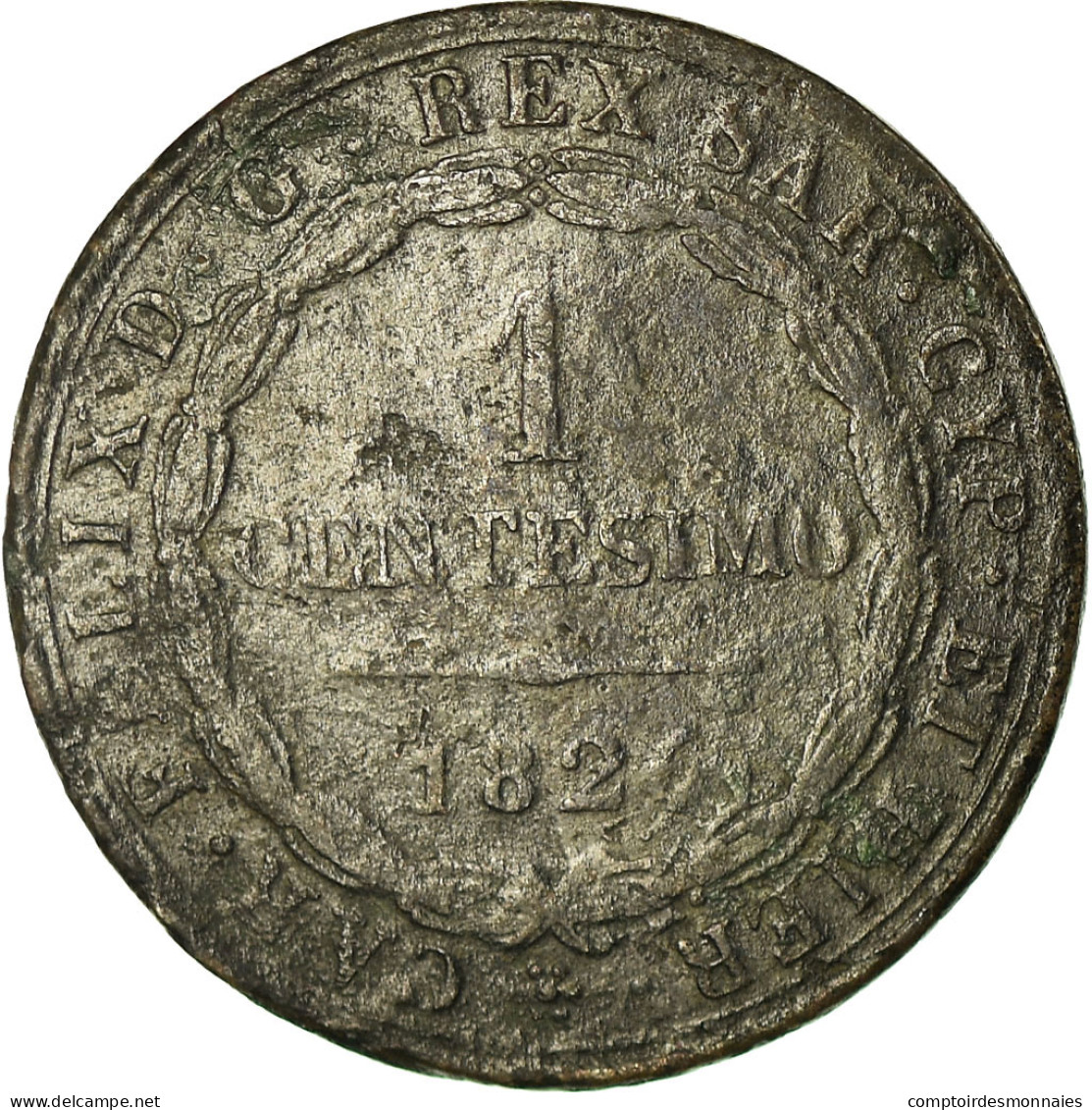 Monnaie, États Italiens, SARDINIA, Carlo Felice, Centesimo, 1826, Genoa, TB+ - Piemonte-Sardinië- Italiaanse Savoie