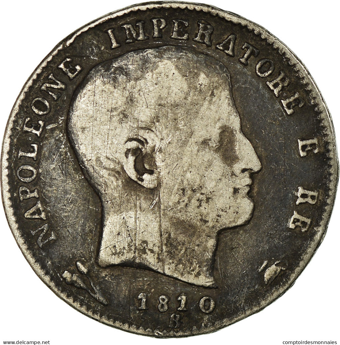 Monnaie, États Italiens, KINGDOM OF NAPOLEON, Napoleon I, Lira, 1810, Bologna - Napoléonniennes