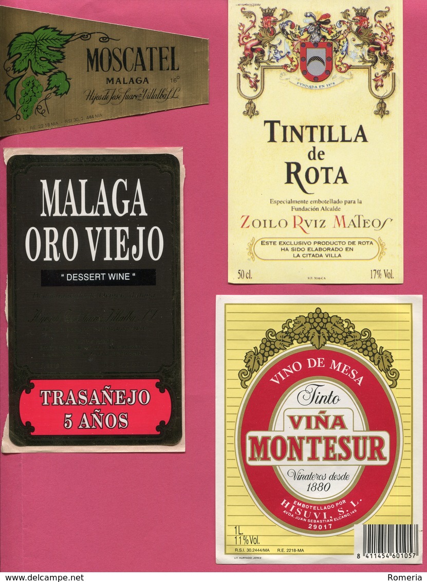 1632 - Espagne - Lot 13 étiquettes De Vins Espagnols - Autres & Non Classés