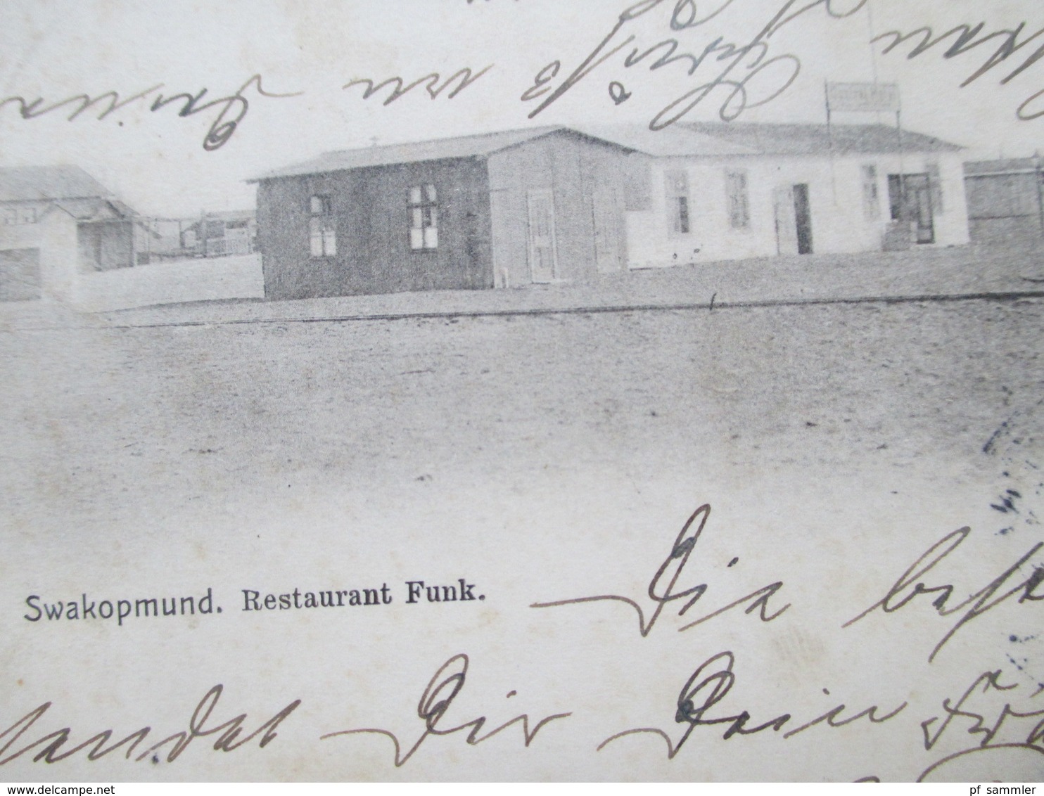 Kolonie DSW 1904 Ausreise Herero Aufstand AK Swakopmund Restaurant Funk. Kais. Deutsche Marine Schiffspost No 71 - Deutsch-Südwestafrika