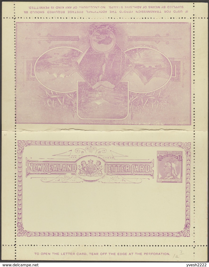 Nouvelle-Zélande 1895. 7 Entiers Postaux, Cartes-lettres, Montagnes Et Kiwis - Kiwis