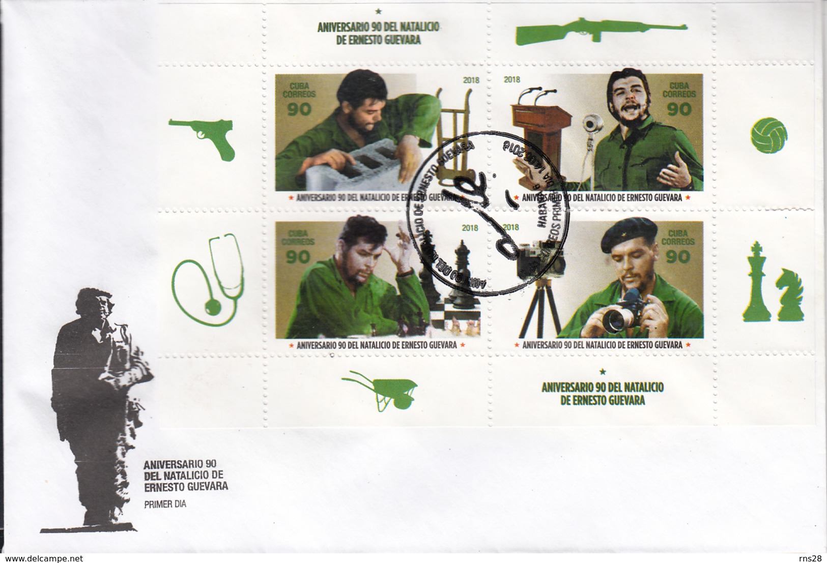 CUBA   Sc 6072    Che Guevarra   FDC - Lettres & Documents