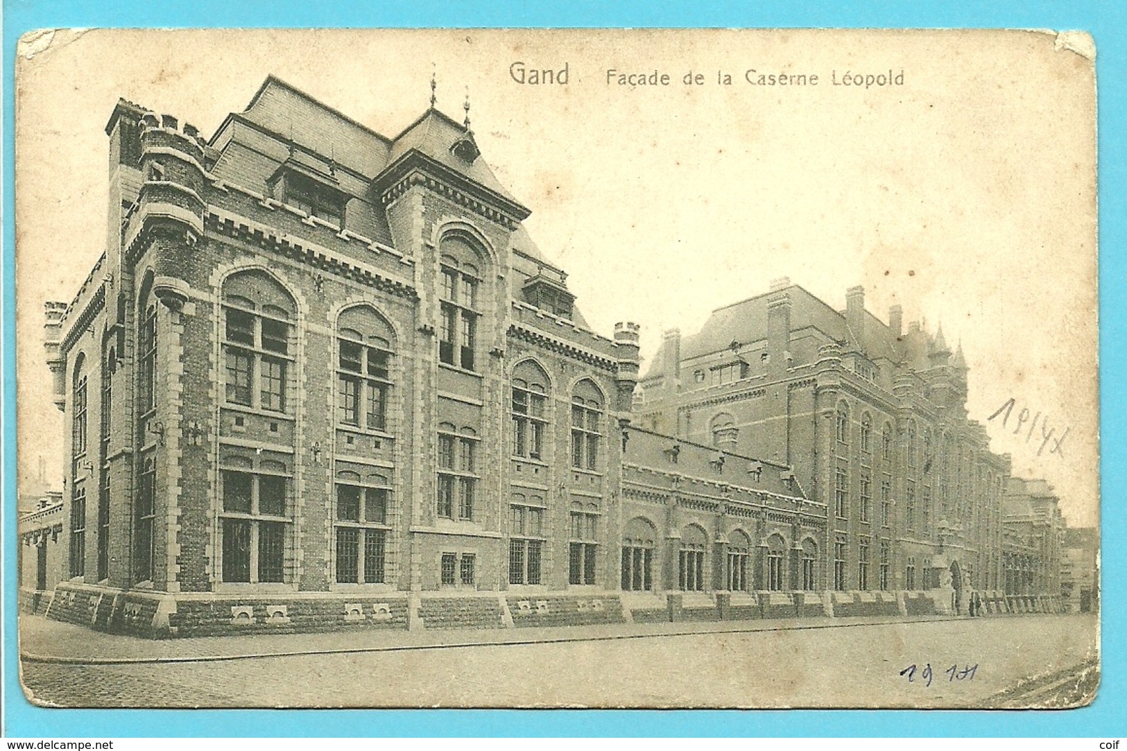 Kaart Stempel GENT Op 13/8/1914 Naar ANTWERPEN Op 13/8/1914 (Offensief W.O.I) - Zone Non Occupée