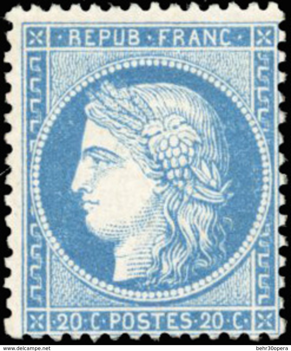 ** N°37 - 20c. Bleu. Décentré. TB. - 1870 Assedio Di Parigi