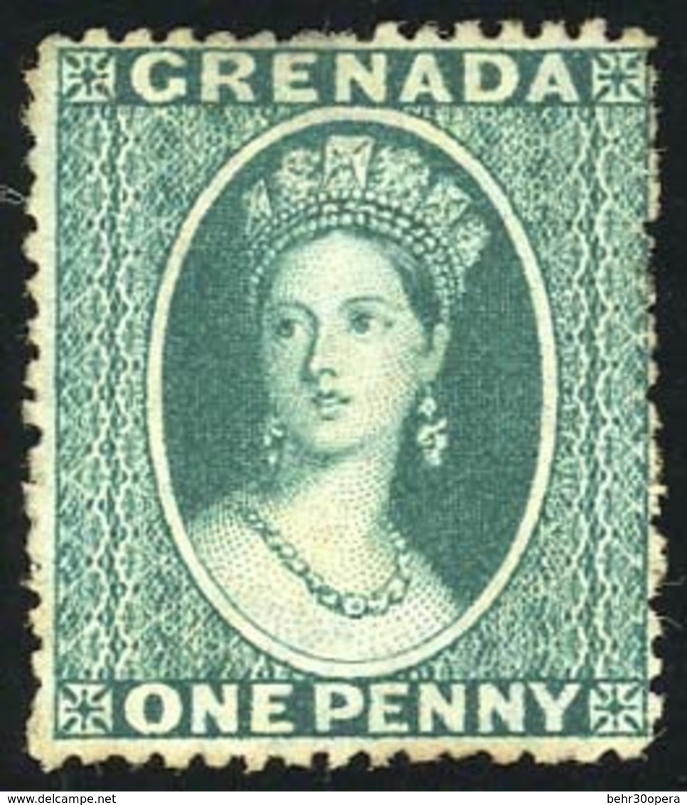 (*) N°3a - 1p. Vert. Dentelés 15. Papier Mince. TB. - Grenada (...-1974)