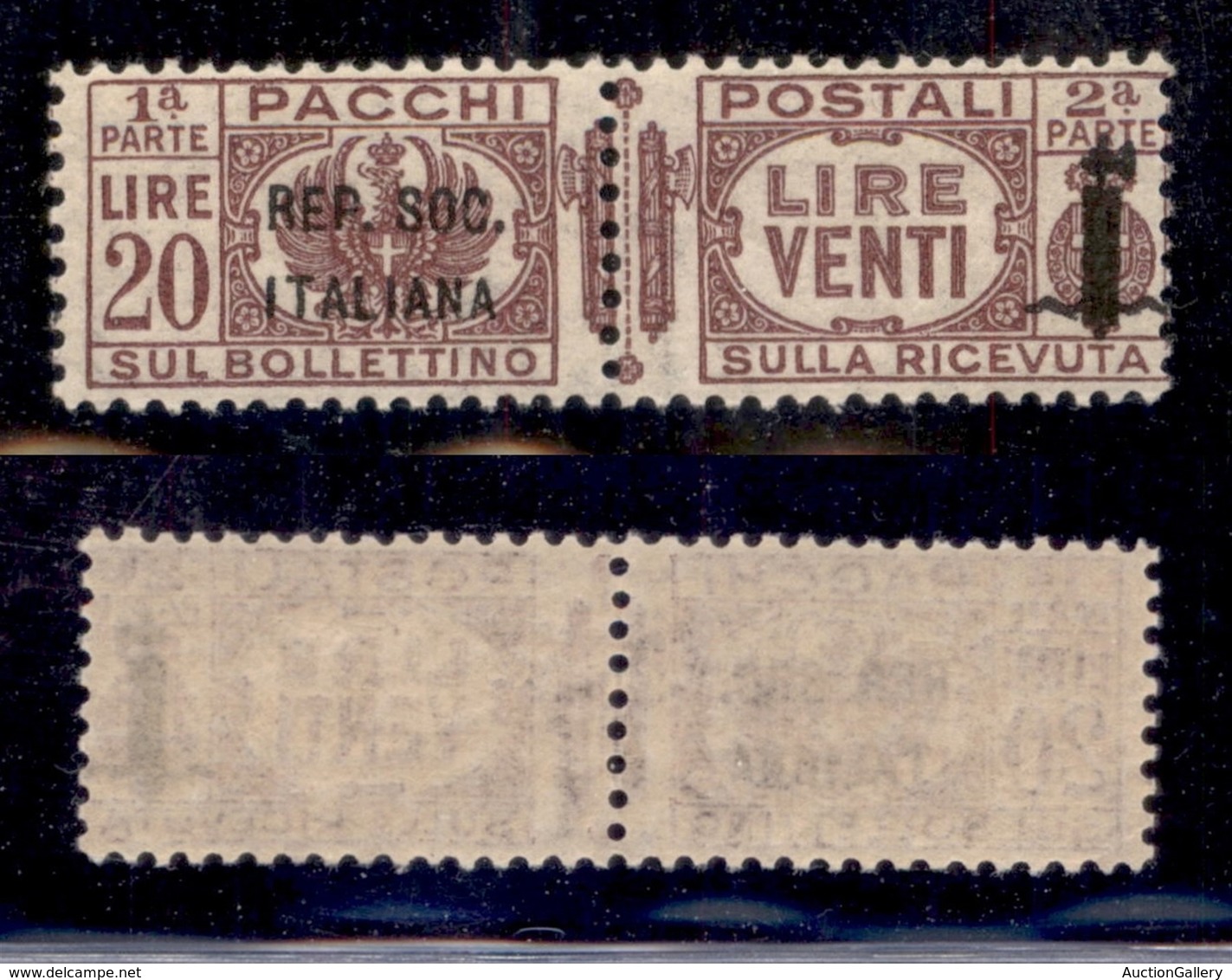 RSI - PROVVISORI - 1944 - 20 Lire (47 - Pacchi Postali) - Gomma Integra (1.500) - Other & Unclassified