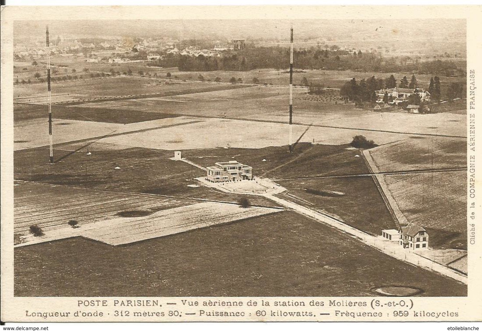 Compagnie Générale D'Energie Radio-Electrique - Poste Parisien, Station Des Molières 91 - Siège Paris, Champs Elysées - Ile-de-France