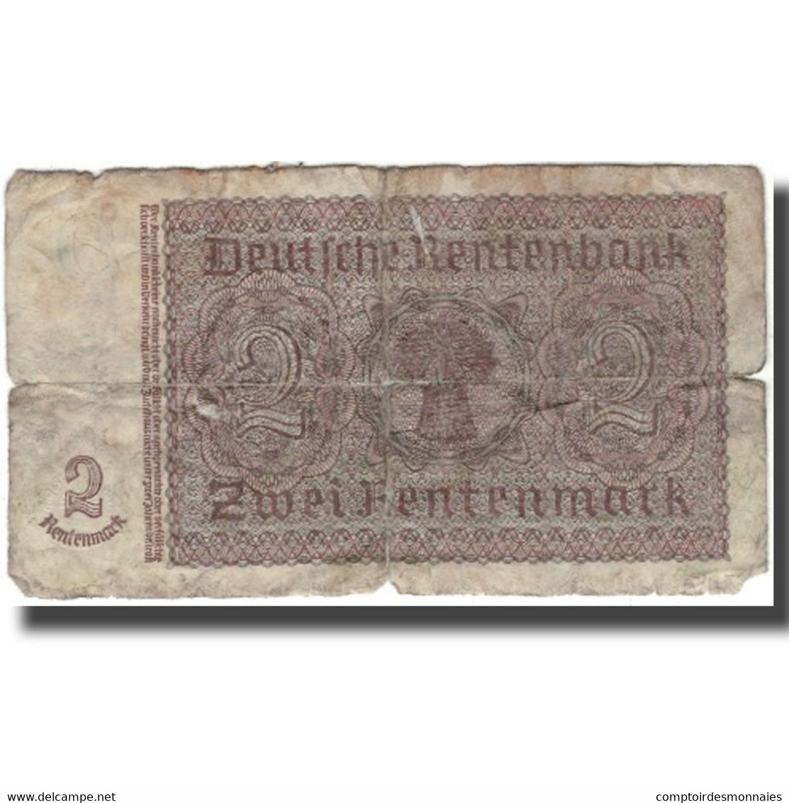 Billet, Allemagne, 2 Rentenmark, KM:174b, AB - 2 Rentenmark