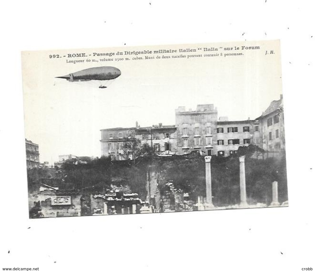 11375 - ROME : Passage Du Dirigeable Militaire Italien ITALIA - Transports