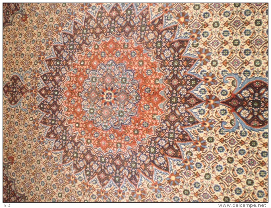PERSIAN PERSIA CARPET MUD- Birjand ENTIRELY WITH GOOD HAND KNOTTED WOOL AND SILK INLAY KNOTS SERRATI EXTRA FINE - Rugs, Carpets & Tapestry