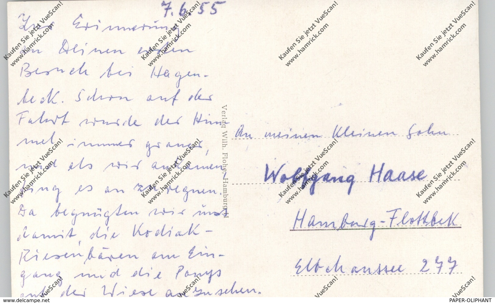 2000 HAMBURG - STELLINGEN, Hagenbeck, Zoo, Haupteingang, 1955 - Stellingen
