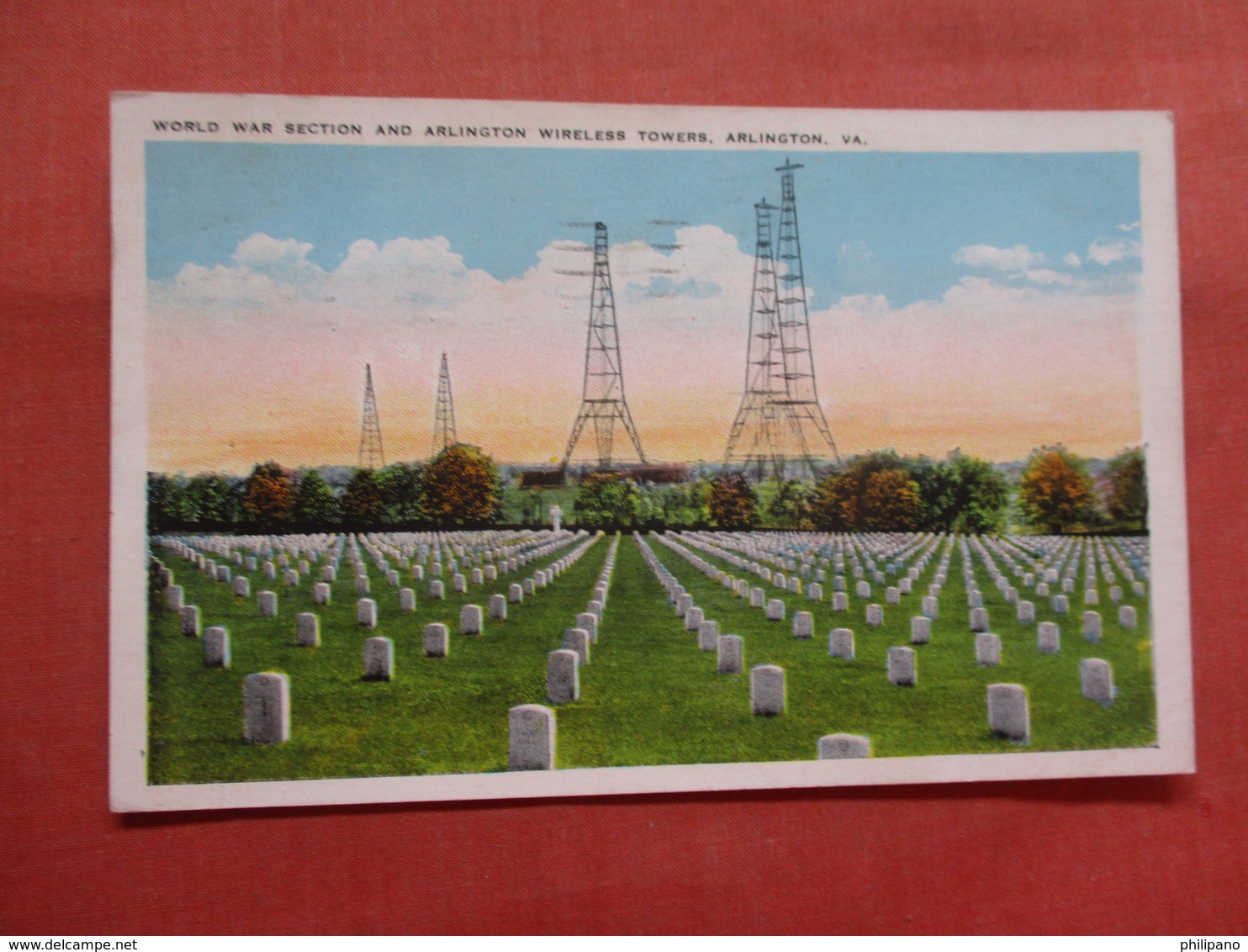 World War Section- Arlington Wireless Towers   Virginia > Arlington   Ref 3830 - Arlington