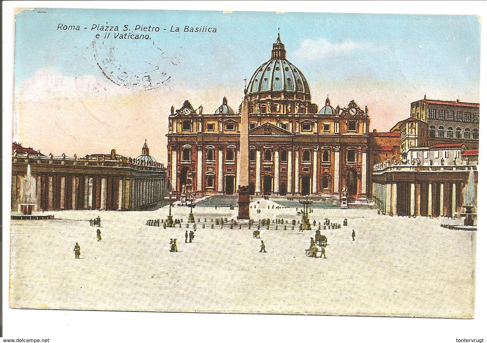 1930 Postal History Vaticane.75c CP La Basilica - Cartas & Documentos
